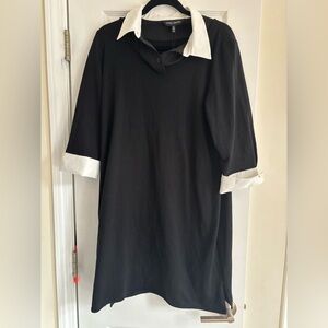 NWT Ming Wang Black and White Shirt Dress size XL
